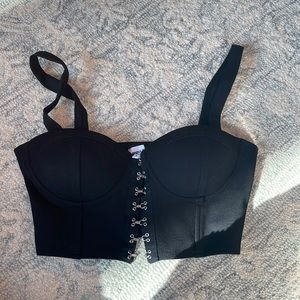 Bustier corset crop top
